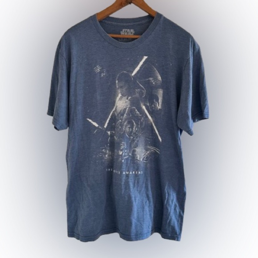 Star Wars Force Awakens Tee L Retro Revival Streetwear Femme Skater Grunge Blue